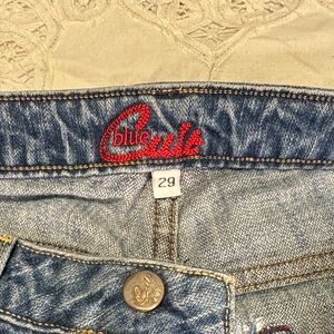 👖 Blue Cult Frayed Denim Flared Jeans VINTAGE - Size 29
